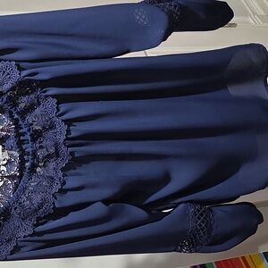 Sioni Stylish Navy Lace Top